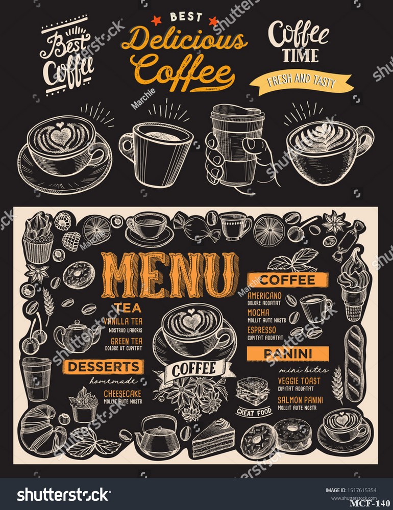 Tranh dán tường quán cà phê MCF-140